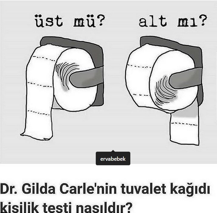 Dr. Gilda Carle'nin tuvalet kağıdı kişilik testi nasıldır?