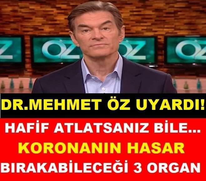 Covid-19'un hasar bırakabileceği 3 organ! Dr. Mehmet Öz uyardı: