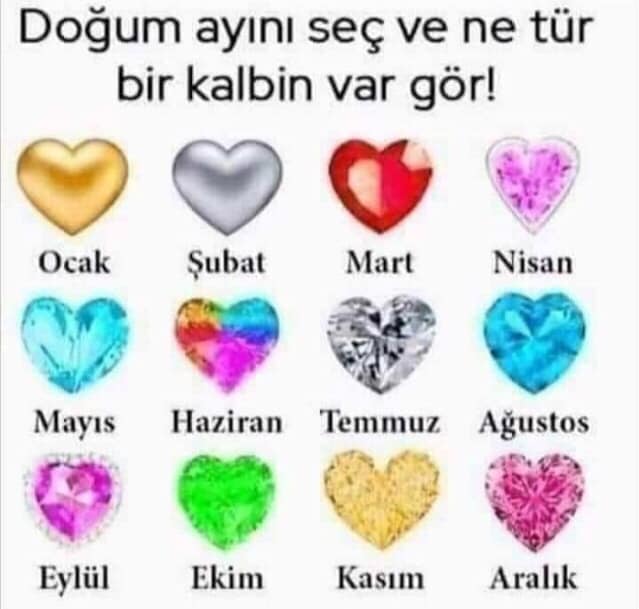 Doğum Ayını Seç ve Ne Tür Bir Kalbin Olduğunu Gör