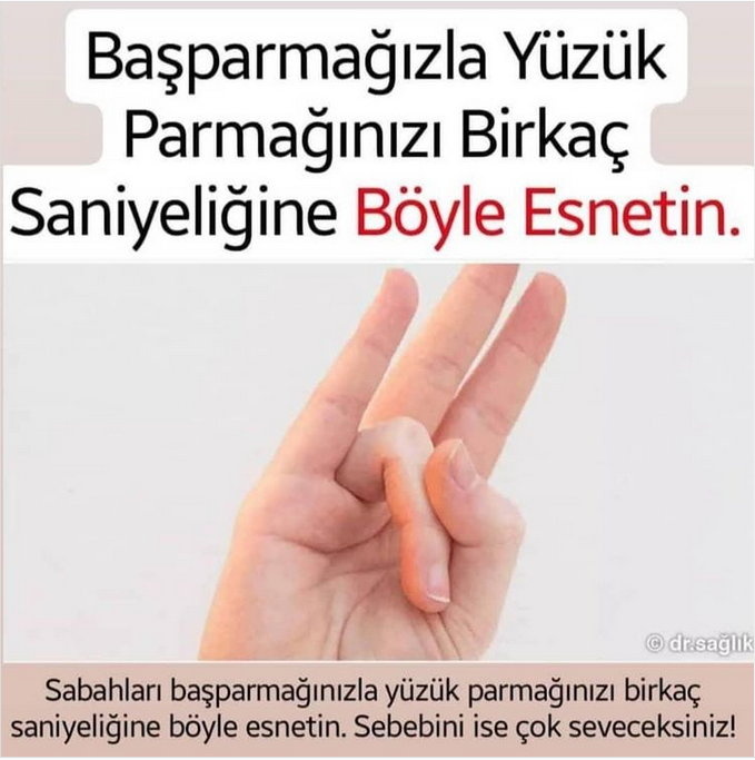 Başparmağınızla yüzük parmağınızı birkaç saniyeliğine böyle esnetin. Sebebini ise çok seveceksiniz!