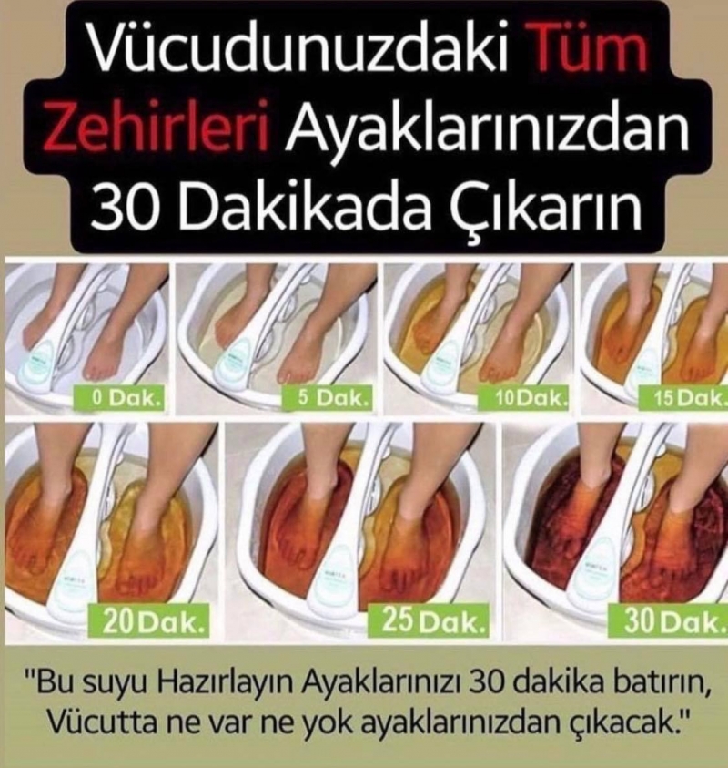 Saraçoğlu Ayak Ağrıları ve Sağlığı İçin Detoks Tarifi