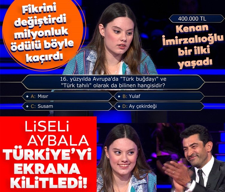 Kim Milyoner Olmak İster? ekrana kilitledi! Türkiye liseli İdil Aybala Esmer'i konuştu