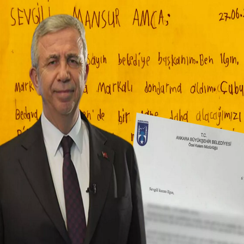 Küçük bir çocuğun yazdığı mektup ve Ankara Büyükşehir Belediye Başkanı Mansur Yavaş'ın cevabı sosyal medyada gündem oldu