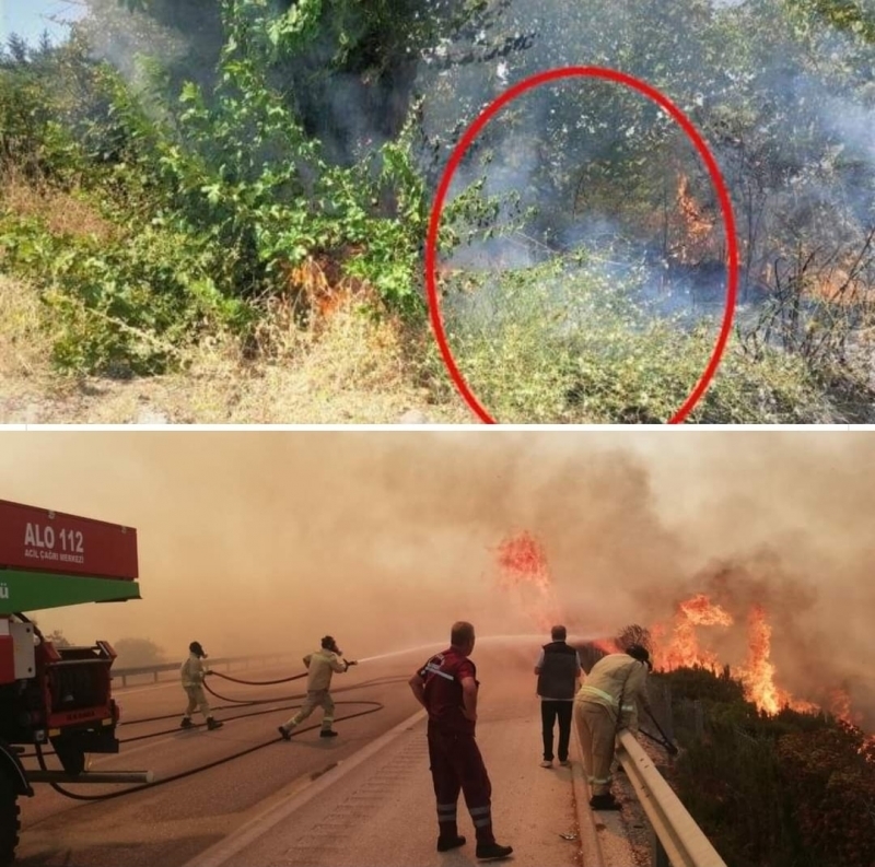 Çeşme'de Yangını Çıkaranlar Yakalandı.