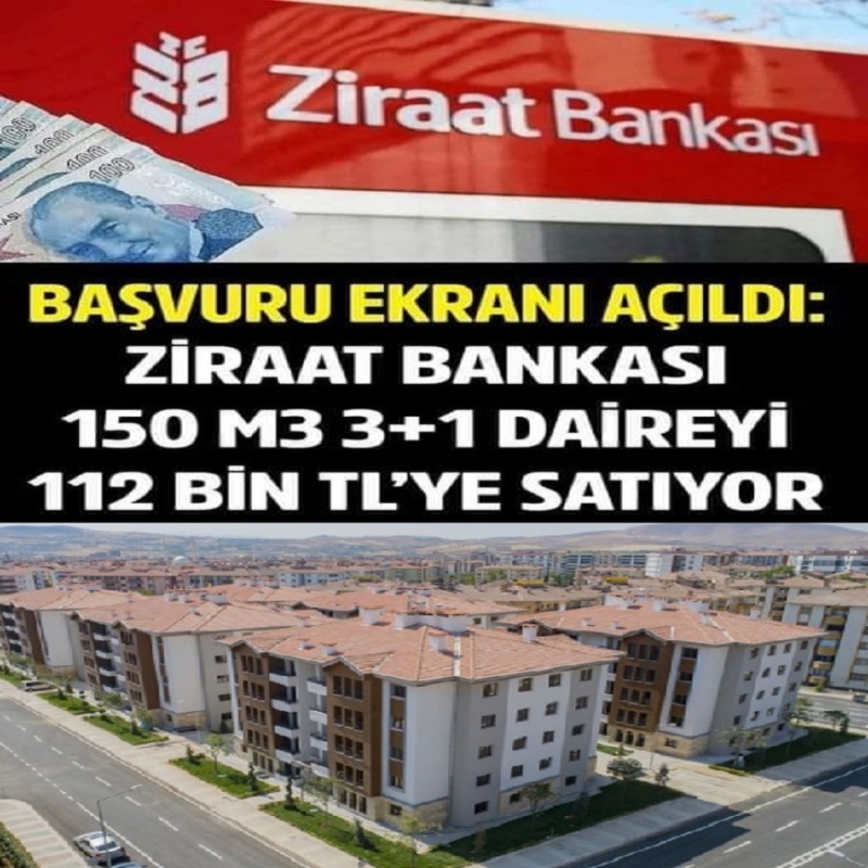 Ziraat Bankasından Ucuz Ev Fırsatı