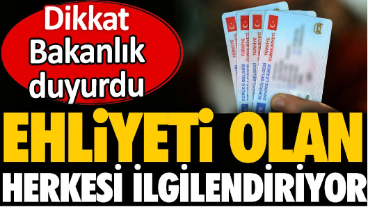 Eski Ehliyetini Değiştirmeyenler Dikkat! Bakanlıktan Flaş Açıklama