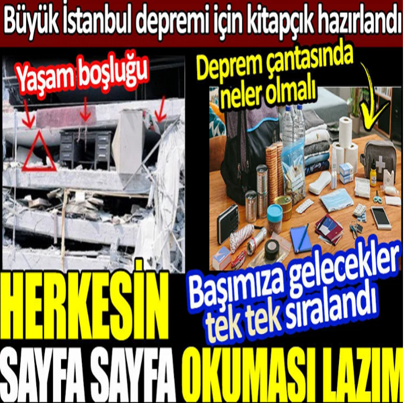 Olası 7.5'luk deprem için kitapçık hazırlandı. Başımıza gelecekler tek tek sıralandı