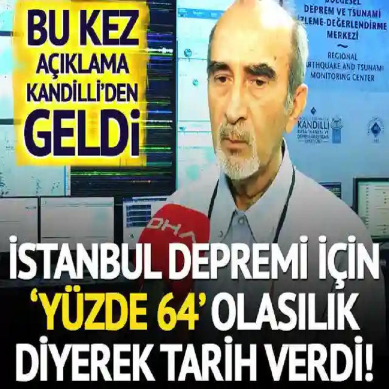 Bu Kez Açıklama Kandilliden Geldi: İstanbul depremi için ‘yüzde 64 olasılık’ diyerek tarih verdi!