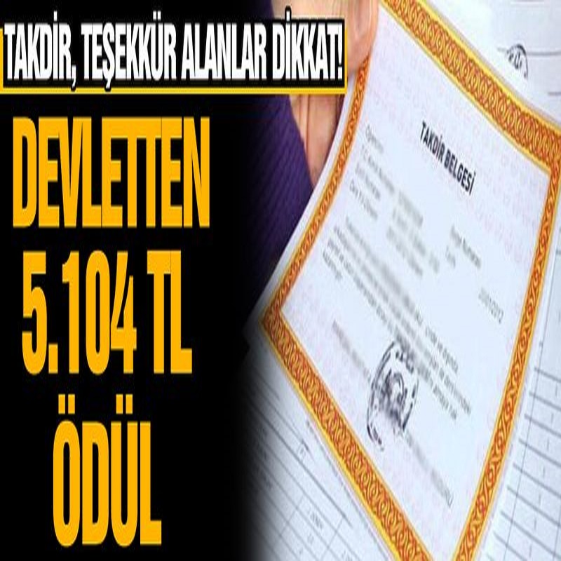 Takdir ve teşekkür alan öğrencilere karne ödülü verilecek