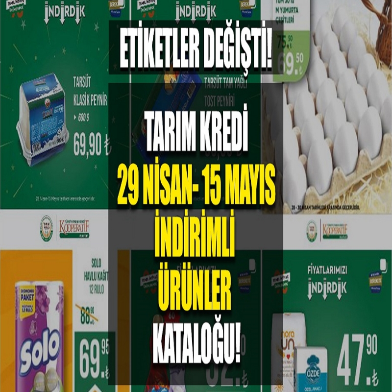 Tarım Kredi Kooperatifi Marketlerinde 28 Nisan - 15 Mayıs 2023 Tarihleri Arasında Görülmemiş İndirimler! İşte Detaylar!