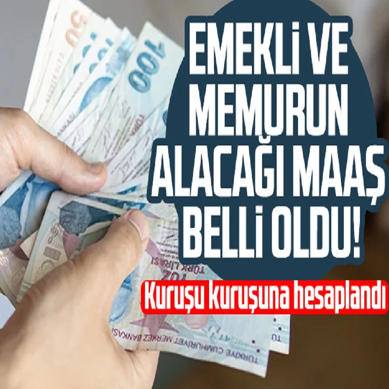 Memur ve memur emeklisi maaşları belli oldu... Kuruşu kuruşuna hesaplandı