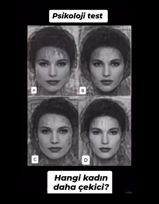 Psikoloji Test. Hangi Kadın Daha Çekici?