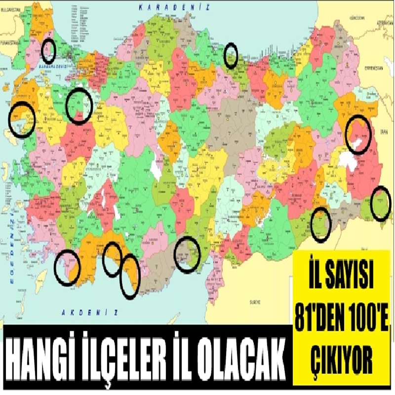 Şehir sayısı 100'e çıkıyor! Plakaları bile hazır! İşte il olmaya hazır 19 ilçe