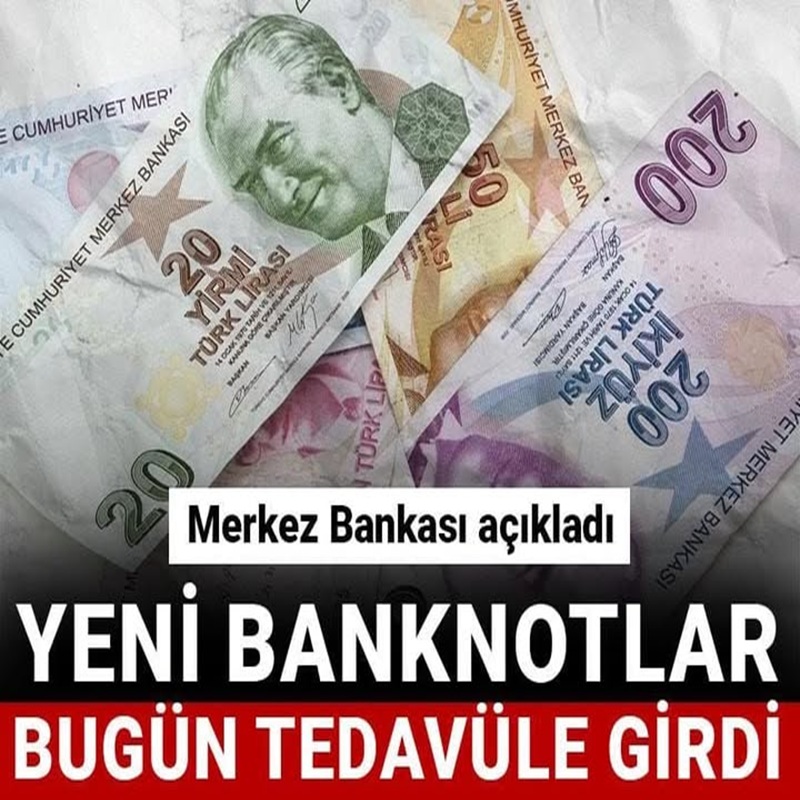 Merkez Bankası açıkladı: Yeni banknotlar bugün tedavüle girdi. Bakın yeni banknotlar nasıl olacak
