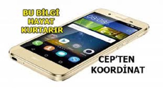 Önemli bilgi:  CEP'TEN KOORDİNAT.
