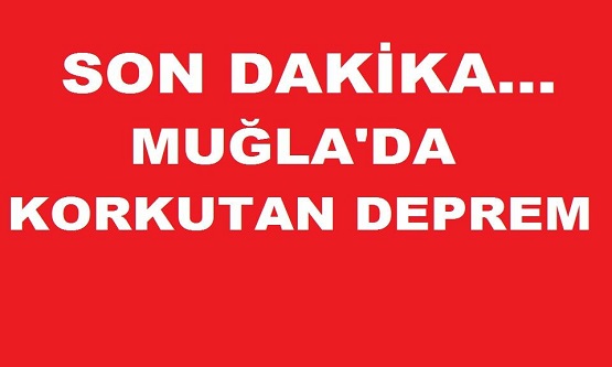 Son Dakika: Muğla'da korkutan deprem