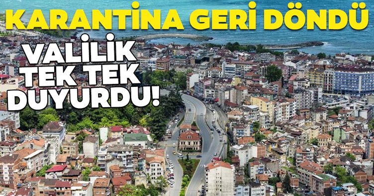 Valilik Uyardı: Vaka Sayısı Artınca Karantina Yine Başladı