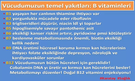 Vücudumuzun Temel Yakıtları B Vitaminleri ve Bulundukları Besinler...