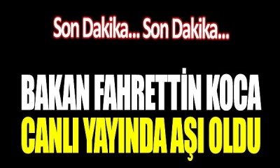 Bakan Koca Canlı Yayında Aşı Oluyor