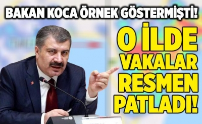 Bakan Koca'nın örnek gösterdiği ilde korkutan görüntü! Harita kıpkırmızı oldu!