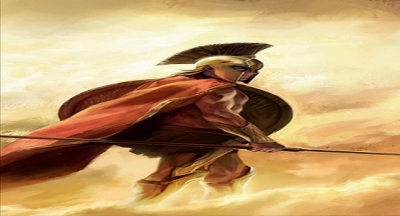 Büyük İskender Achilles’in Mezarı Önünde-