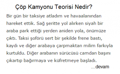 ÇÖP KAMYONU TEORİSİ