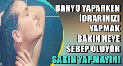 Duş Alırken İdrar Yapmak Bakın Neye Sebep Oluyor?