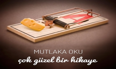 Duvardaki çatlaktan bakan fare, çiftlik sahibi ile karısının bir paket açtıklarını gördü. “