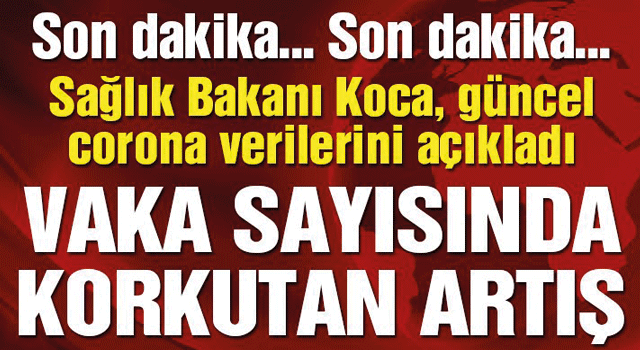 Günlük Vaka Sayısı Açıklandı: Vaka Sayısında Korku Verici Artış Devam ediyor