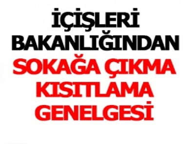 İçişleri Bakanlığından 81 İle Ek Genelge