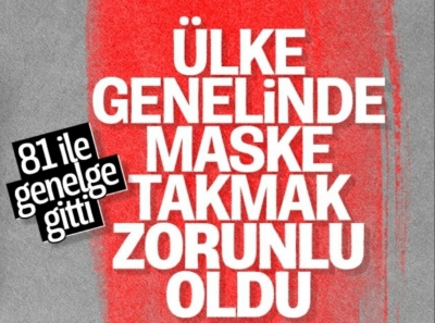 İstisnasız Her yerde Maske Takma Zorunluluğu Getirildi