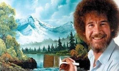 Küçük Mutlu Ağaçlar” denildiğinde aklınıza ilk kim gelir?  Elbette Ressam Bob Ross.