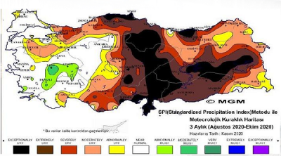 Meteorolojiden korkutan kuraklık haritası