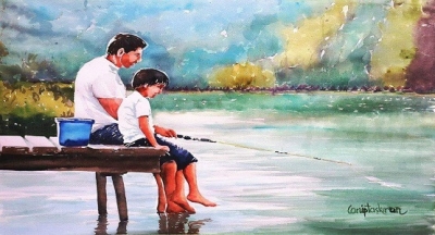 On bir yaşındaydı ve New Hampshire gölünün ortasındaki adadaki evlerinde ne zaman eline bir fırsat geçse hemen balığa giderdi.