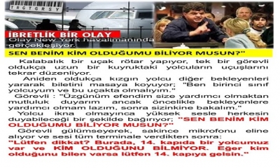 SEN BENİM KİM OLDUĞUMU BİLİYOR MUSUN?