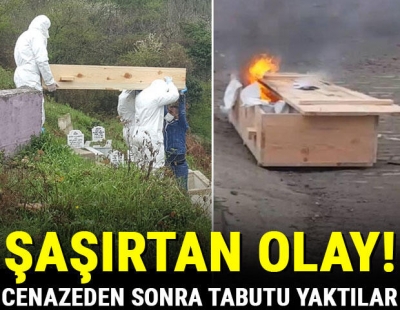 Şoke Eden Olay: Cenazeden Sonra Tabutu Böyle Yaktılar