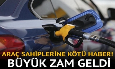 Son Dakika: Dizel Ve Benzine Büyük Zam Geldi