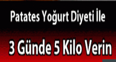  Yoğurt ve Patates Diyeti İle 3 Günde 5 Kg Verebilirsiniz