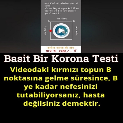 Basit bir Korona testi.